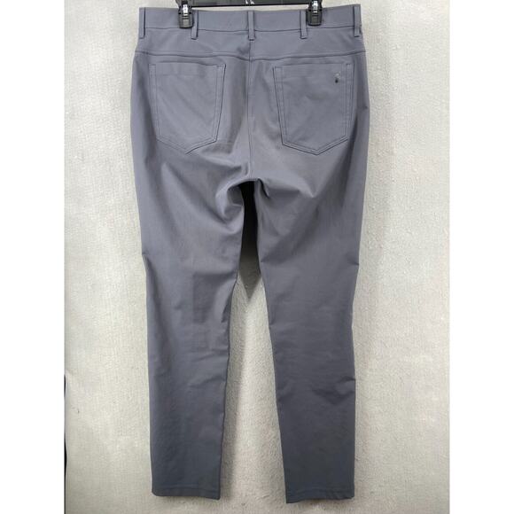 Public Rec Pants Mens 34x34 Gray Work Day Chino 5-Pocket Flat Front Straight Leg - Picture 9 of 14